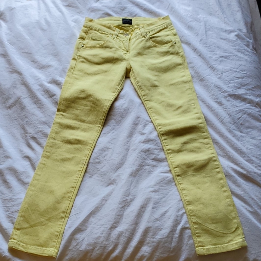 Girls Yellow Fendi Jeans